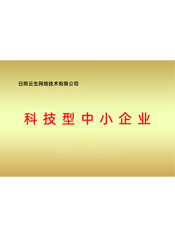 科技型中小企业证书